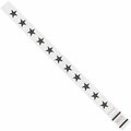 Bsc Preferred 3/4 x 10'' White Stars Tyvek Wristbands, 500PK S-15233W